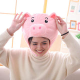 Maxbell 3xFunny Plush Pig Hat Cosplay Birthday Gift Women Girls Costume Holiday Party