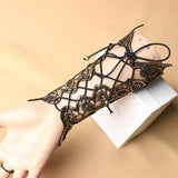 Maxbell 2xLace Bracelet Wrist Cosplay Handmade Lace up Gloves Costume for Party Girls