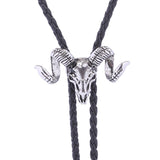 Maxbell 5xGoat Western Bolo Tie Cowboy Necktie Costume Men Women Silver
