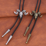 Maxbell 3xGoat Western Bolo Tie Cowboy Necktie Costume Men Women Silver