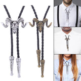 Maxbell 5xGoat Western Bolo Tie Cowboy Necktie Costume Men Women Silver