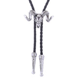 Maxbell 3xGoat Western Bolo Tie Cowboy Necktie Costume Men Women Silver