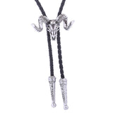 Maxbell 2xGoat Western Bolo Tie Cowboy Necktie Costume Men Women Silver