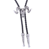 Maxbell 6xGoat Western Bolo Tie Cowboy Necktie Costume Men Women Silver
