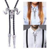 Maxbell 4xGoat Western Bolo Tie Cowboy Necktie Costume Men Women Silver