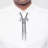Maxbell 4xGoat Western Bolo Tie Cowboy Necktie Costume Men Women Silver