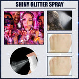 Maxbell 5xHair Body Glitter Spray Non Greasy Long Lasting for Party Clothes Halloween