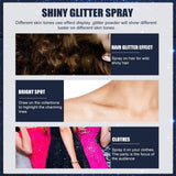 Maxbell 2xHair Body Glitter Spray Non Greasy Long Lasting for Party Clothes Halloween