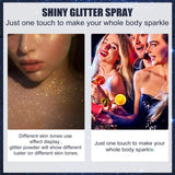 Maxbell 4xHair Body Glitter Spray Non Greasy Long Lasting for Party Clothes Halloween