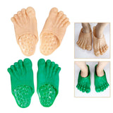 Maxbell 2xPVC Funny Bare Feet Slippers Bigfoot Shoes for Children Women and Man Adults Skin