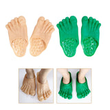 Maxbell 2xPVC Funny Bare Feet Slippers Bigfoot Shoes for Children Women and Man Adults Skin