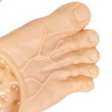 Maxbell 2xPVC Funny Bare Feet Slippers Bigfoot Shoes for Children Women and Man Adults Skin