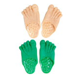 Maxbell 2xPVC Funny Bare Feet Slippers Bigfoot Shoes for Children Women and Man Adults Skin