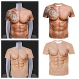 3D Print Patterned Men's Muscle T Shirt Round Neck Short Sleeve Halloween Style 1