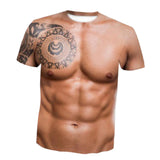 3D Print Patterned Men's Muscle T Shirt Round Neck Short Sleeve Halloween Style 1