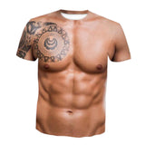 3D Print Patterned Men's Muscle T Shirt Round Neck Short Sleeve Halloween Style 1