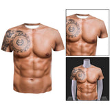 3D Print Patterned Men's Muscle T Shirt Round Neck Short Sleeve Halloween Style 1