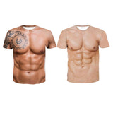 3D Print Patterned Men's Muscle T Shirt Round Neck Short Sleeve Halloween Style 1