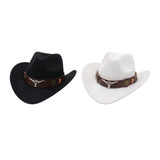 Maxbell 4xCasual Cowboy Hat Costume Cosplay Sun Protection Hat Summer for Hiking Black