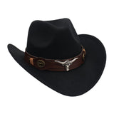 Maxbell 3xCasual Cowboy Hat Costume Cosplay Sun Protection Hat Summer for Hiking Black