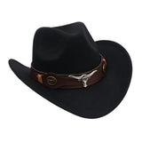 Maxbell 3xCasual Cowboy Hat Costume Cosplay Sun Protection Hat Summer for Hiking Black