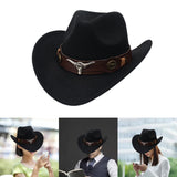 Maxbell 3xCasual Cowboy Hat Costume Cosplay Sun Protection Hat Summer for Hiking Black