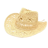 Maxbell 4xStraw Western Cowboy Hat Wide Brim Sun Hat Floppy Beach Hat for Outdoor