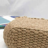 Straw Handbag Purse Casual Lady Handwoven Top Handle Satchel Women Woven Bag