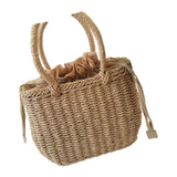 Straw Handbag Purse Casual Lady Handwoven Top Handle Satchel Women Woven Bag