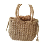 Straw Handbag Purse Casual Lady Handwoven Top Handle Satchel Women Woven Bag