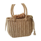 Straw Handbag Purse Casual Lady Handwoven Top Handle Satchel Women Woven Bag