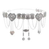 Maxbell 5xFashion Women Waist Chain Belly Dance Belt Costume Tassels Girls Alloy Silver