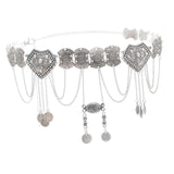 Maxbell 4xFashion Women Waist Chain Belly Dance Belt Costume Tassels Girls Alloy Silver