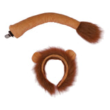 Maxbell 3xLion Tail Ears Plush Costume Set Fancy Dress Jungle for Show Carnival Stage
