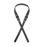 Maxbell 3xLeather Bag Strap DIY Detachable Adjustable Bag Handle Replacement 2cm Wide Black