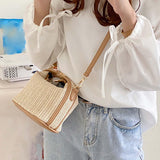 Maxbell 4xWoven Handbag Adjustable Tote fashion Boho for Summer Beach Ladies