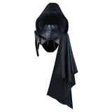 Maxbell 2xUnisex Black Cape Cloak with Buckle Straps Halloween Garment Hooded Cape L