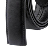 Maxbell 2xLeather Men Belt No Buckle for DIY Craft Projects Automatic Ratchet Buckles