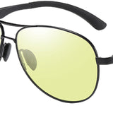 Maxbell 4xPhotochromic Sunglasses Lightweight Driving Sun Glasses Polarized Sunglasses Yellow Lens