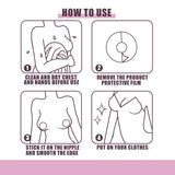 Maxbell 6x30x Breast Covers Adhesive Invisible for Bathing suits Shirts Women Men