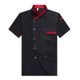 Maxbell 2xUnisex   Jacket Coat Waiter Waitress for Kitchen Hotel Cafe XL Size Black