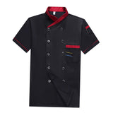 Maxbell 2xUnisex   Jacket Coat Waiter Waitress for Kitchen Hotel Cafe XL Size Black