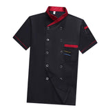 Maxbell 2xUnisex   Jacket Coat Waiter Waitress for Kitchen Hotel Cafe XL Size Black