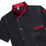 Maxbell 2xUnisex   Jacket Coat Waiter Waitress for Kitchen Hotel Cafe XL Size Black