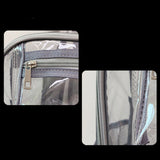 Maxbell 2xTransparent Backpack 2 Way Zip Reinforced Strap Durable for Sports Men Grey