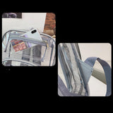 Maxbell 2xTransparent Backpack 2 Way Zip Reinforced Strap Durable for Sports Men Grey
