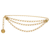 Maxbell 2xWaist Chain Belt Multilayer Trendy Fashion Charms for Dresses Gift Female White