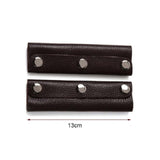 Maxbell 3x2x Leather Handbag Handle Wrap Cover Handle Protectors Holder for Travel Bag Black
