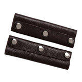 Maxbell 2x2x Leather Handbag Handle Wrap Cover Handle Protectors Holder for Travel Bag Black