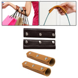 Maxbell 6x2x Leather Handbag Handle Wrap Cover Handle Protectors Holder for Travel Bag Black